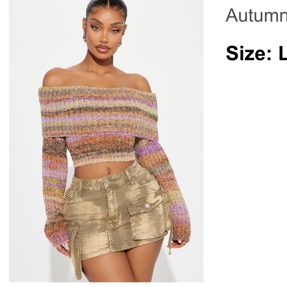 Thick off the shoulder sweater